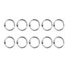 50Pcs 20Mm Metal Book Rings Silver Snap Binding Rings for Loose Leaf Paper Study Notes Office School Home DIY Craft Key Ring