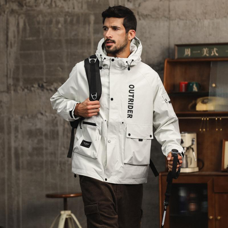 American Vintage Tooling Jacket Jacket Men'S Urban Outdoor Commuting Waterproof Tide Brand Mountaineering Hiking Jacket
