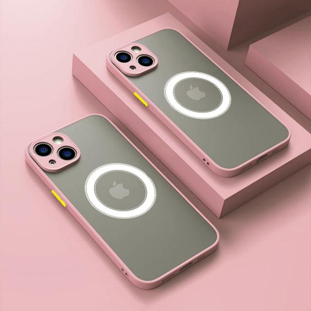 For Magsafe Magnetic Cover For iPhone 14 13 12 15 Pro Max Mini XS XR 14 Plus Shockproof Charging Case On Iphone 14 Pro Max Cases