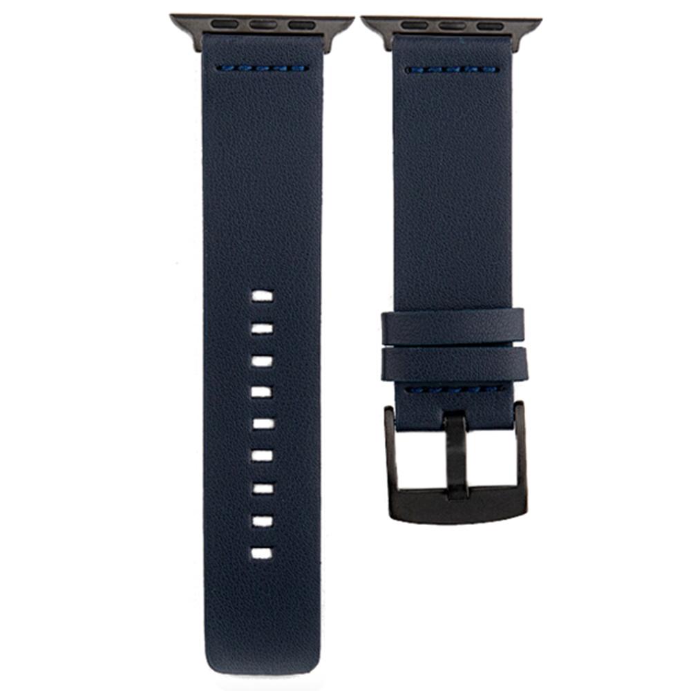 

Watch Band for Apple Watch Series 10 42mm/9 8 7 41mm/SE (2023) SE (2022) SE 6 5 4 40mm/3 2 1 38mm Watchband Genuine Cow Leather Watch Strap Navy Blue