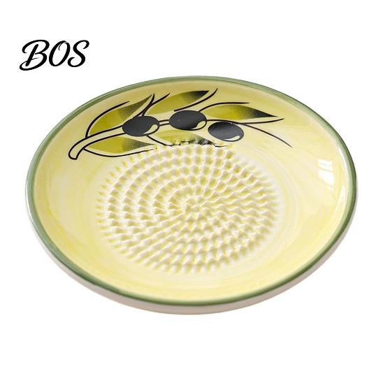 Tarka do czosnku Ceramiczna tarka do imbiru, Ręczna płyta do mielenia puree, Wielofunkcyjny tłuczek kuchenny Miska na owoce