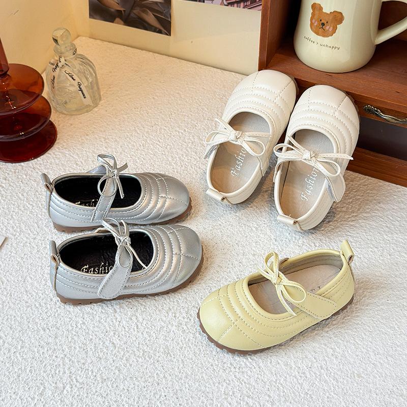 Girls' Leather Shoes 2025 Spring and Autumn New Children's Shoes Little Girl Princess Shoes Soft-soled Doudou Shoes Baby Single Shoes Trend