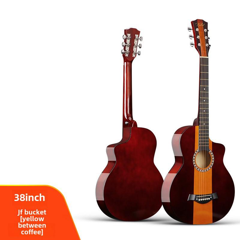 

«38-дюймовая фолк-гитара для начинающих — подобрана по цвету, идеальна для занятий и путешествий»