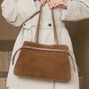 Hifashion Cowhide Suede Genuine Leather Large Tote Shoulder Bags For Women 2026 Luxury Designer Matte Shopping Ladies Handbags