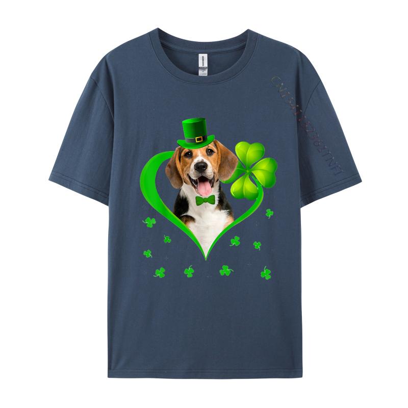 Beagle Dog St Patricks Day Tshirt Pride Gift Present Tee Funky Print T Shirt Cotton Men Tops Tees Birthday Gift