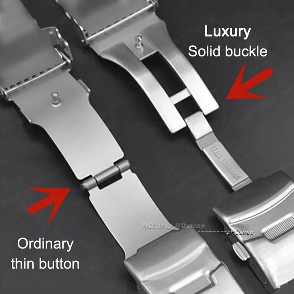 Luxury Solid Stainless Steel Band for Seiko Skx007 Skx009 Curved End Bracelet for Jubilee for Oyster Men Business Watch Strap
