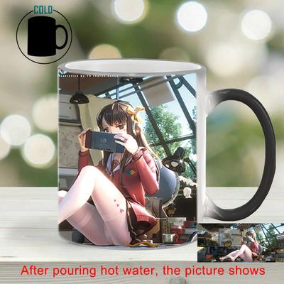 Descoloração Café Copo Tecnologia Menina Mudança de Cor Caneca BSKT-061 Mudança de Cor Canecas Copos Copos Sublimação Copos Anime