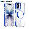 KEYSION Transparent Magnetic Case for MagSafe for iPhone 16 Pro Max Wireless Charging Shockproof Phone Cover for iPhone 16 Plus