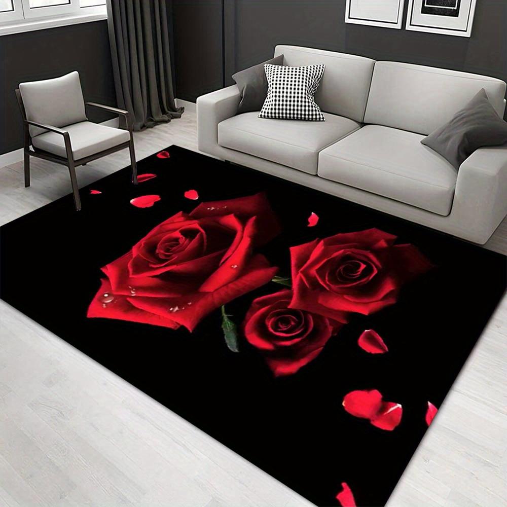 

1pc 1535311542Pattern Carpet, Area Rug For Living Room Bedroom Room Bed Chair Laundry Entryway Corridor Yard Non-slip Outdoor Camping Rug Fl 60cm by 90cm