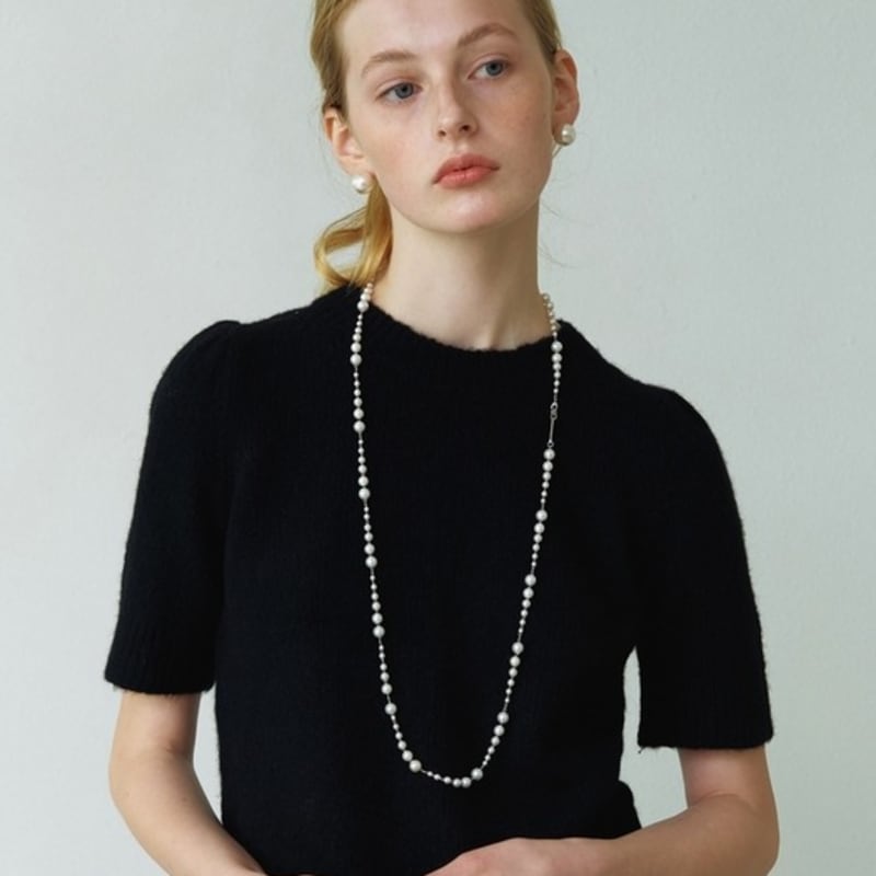 LOVE ME MONSTER Slim Cone Pearl Long Necklace