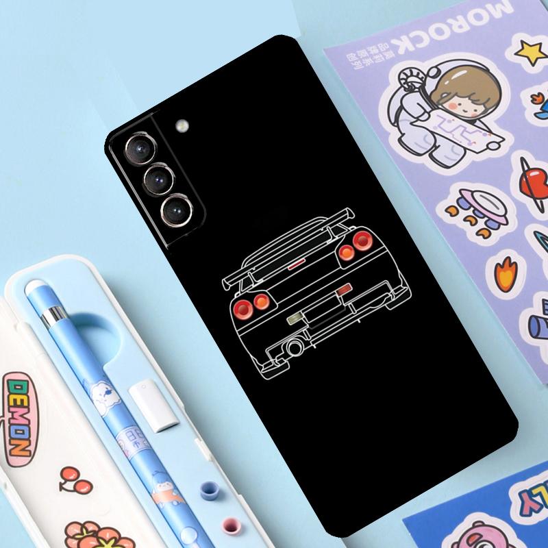 Sports Car JDM  Drift Case For Samsung Galaxy S23 S22 Ultra S21 Plus S8 S9 S10 Note 10 20 Ultra S20 FE S21 FE Cover