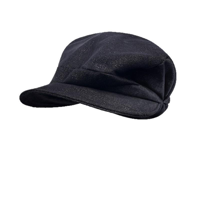 Simple Color Solid Pleated Design Women Casual Summer Sun Shading Beret Denim