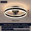 20-Inch Modern Crystal Ceiling Fan with App-Controlled Smart Remote