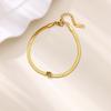 Colored Zircon Heart Bracelets For Women Gold Color Stainless Steel 12 Birthstone Heart Bracelet Wedding Birthday  Jewelry Gift