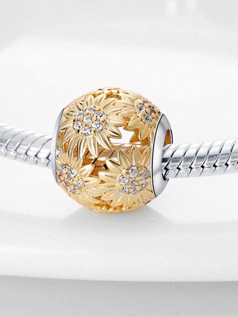 Frühlingsblumen Kleeblatt Perlen Anhänger Kupferbeschichtet Passende Anhänger Kupferoriginal Armband Für Schmuckherstellung DIY Anhänger