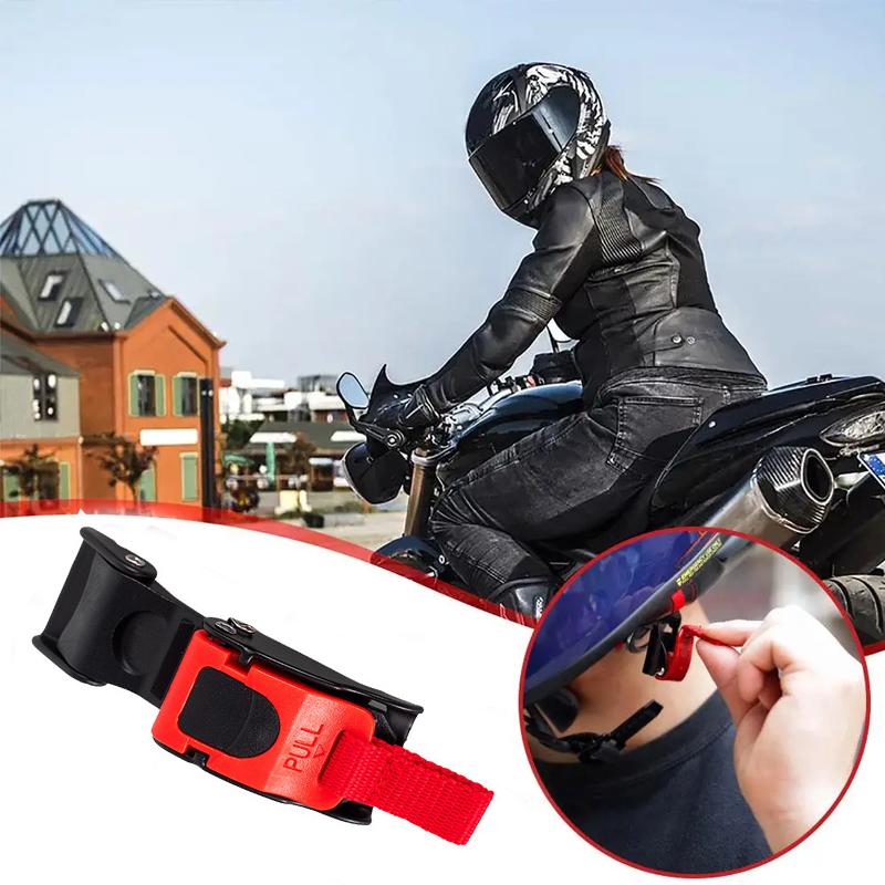 6Pcs Motorcycle Helmet Buckle Speed Clip Chin Strap Quick Release Pull Buckle Red Motorcycle Helmet Lock Socket Buckle