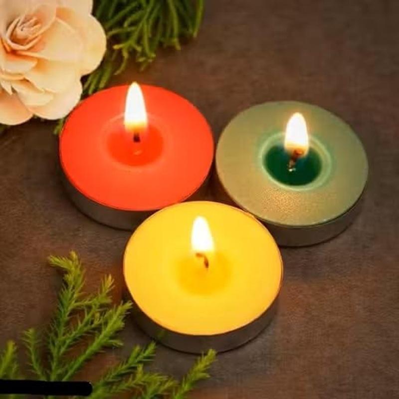 TreegoArt Long-Lasting Mini Wax Unscented Tea Light Candles For Home Decor, Events And Diwali Decoration - Pack Of 50 Candle