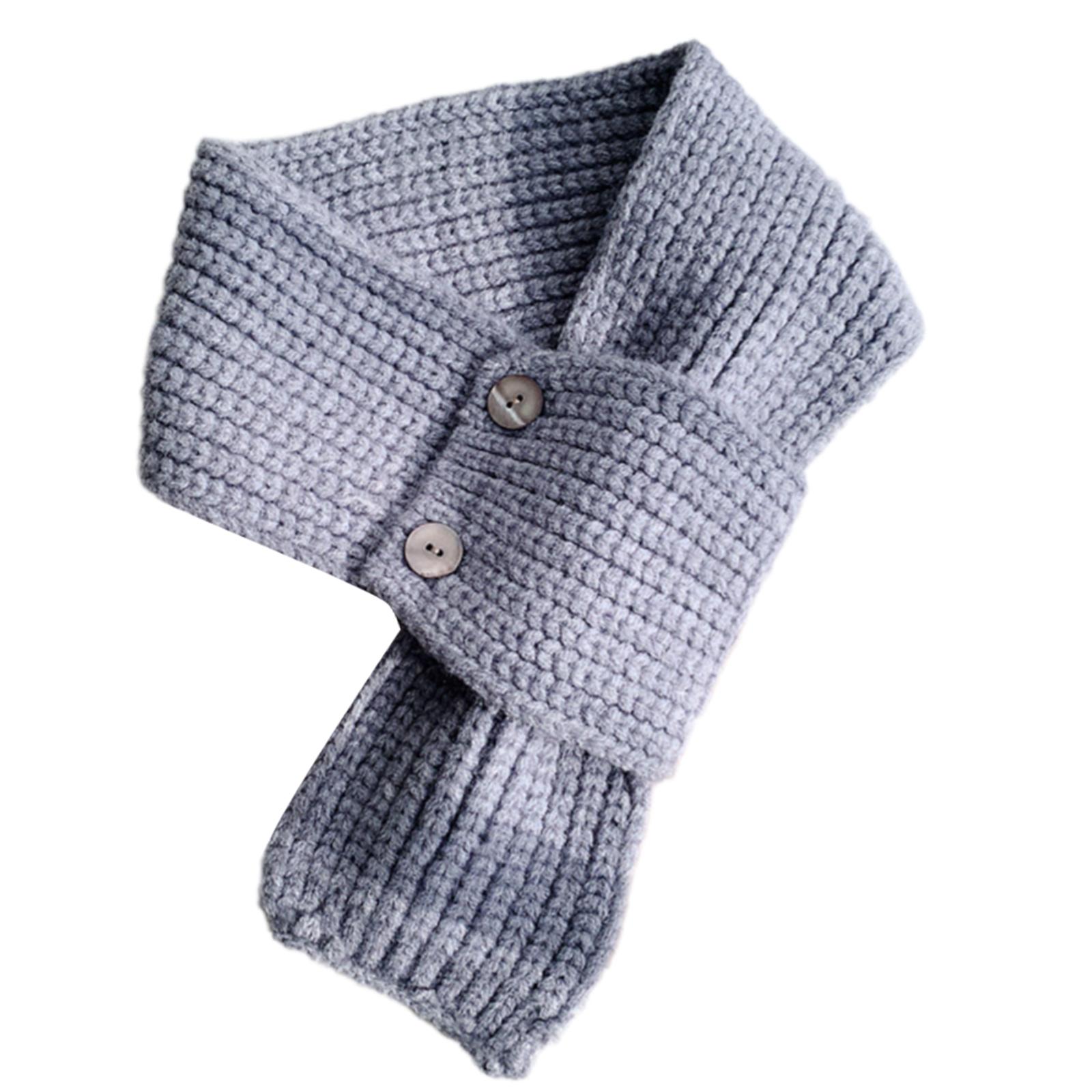 

Multiuse Scarf Neck Warmer Convenient Buttoned Neck Gaiter Solid Color Neck Wrap for Winter Neck Warmth Women Neckwear 2