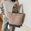 Women's Bag 2025 New Korean Version Single Shoulder Ins Canvas Bag Fashionable Simple Large Capacity Women's Portable Tote Bag