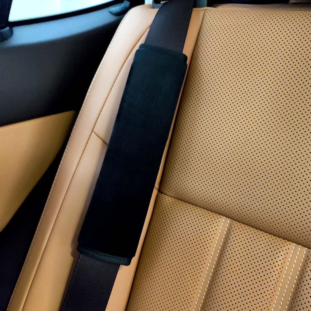 Set of 2 Seat Belt Covers Seat Belt Pads Black Seat Belt Pads Soft