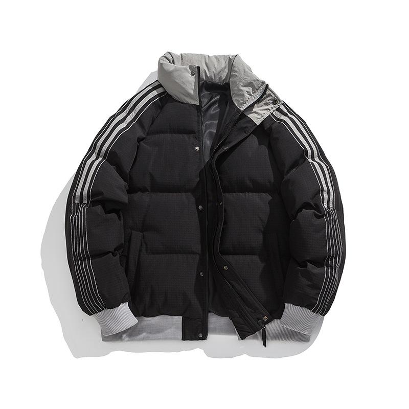 Winter Loose Thickened Men's and Women's Raglan Contrast Color Couple Warm Jacket