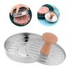 Round Burger Press Non-Stick Hamburger Meat Press Stainless Steel Meat Beef Veggie Burger Mold with Handle Kitchen Accessories