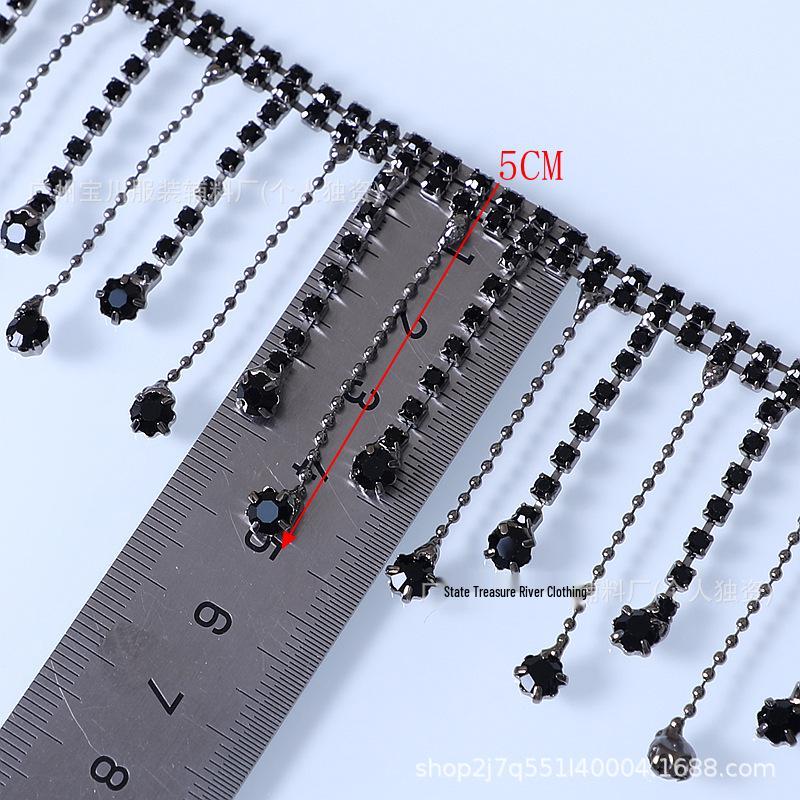 Rhinestone Tassel Waist Chain - European & American Style Cross-Border Clothing Accessory