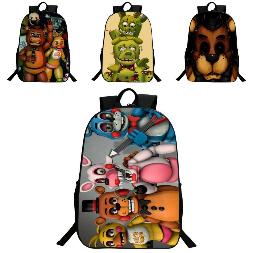 Vibrant Five Nights At Freddy's Backpack With Anime Pattern For Kids And Students