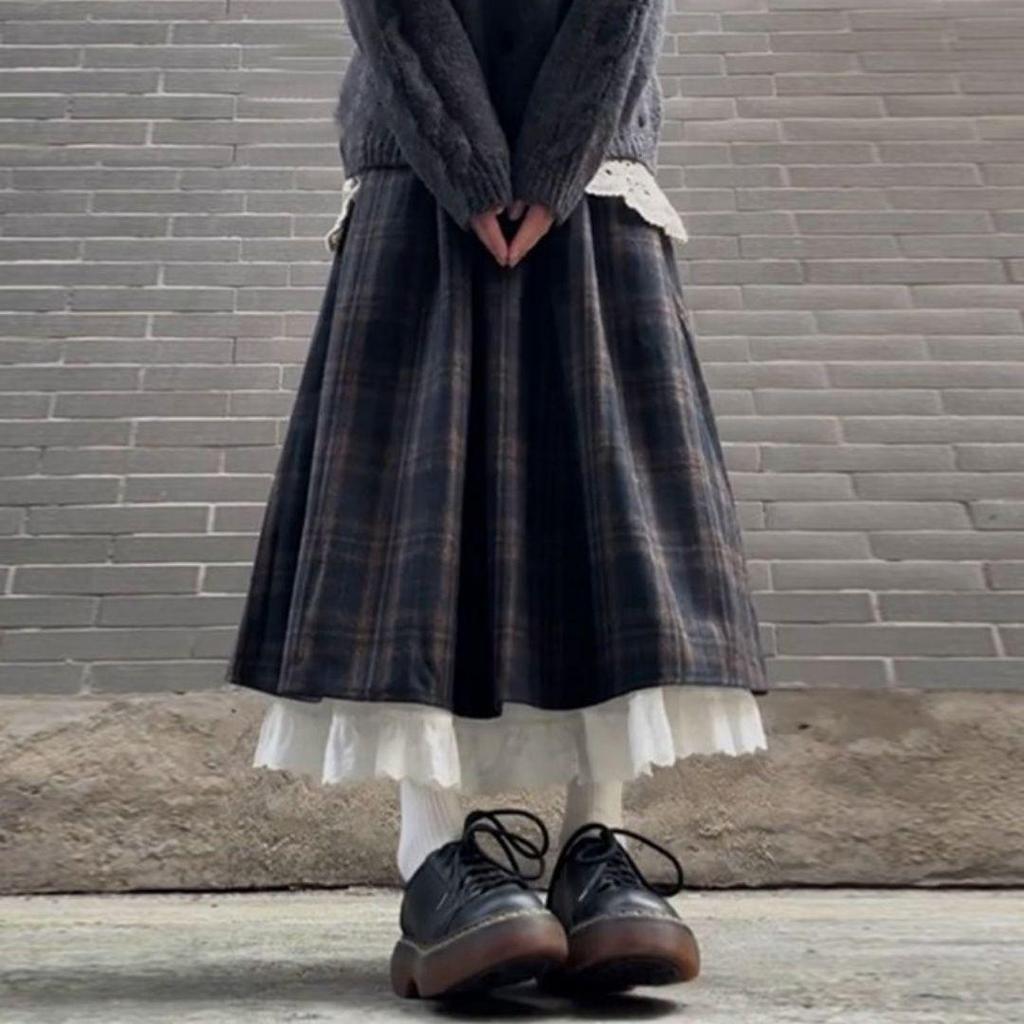 Robe pull tricotée preppy style coréen pour femme: Ensemble deux pièces petite automne/hiver