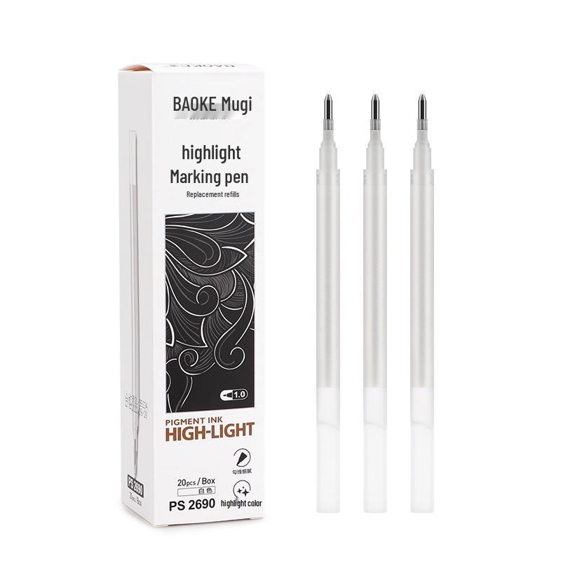 Boke Gold Glitter & White Highlight 1.0mm Gel Pen Set for Creative Drawing and Journaling