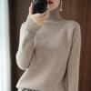 Stand Collar Sweater Women Autumn Winter Thick Korean Style Solid Color Pullover Loose Knit Long Sleeve Base Layer
