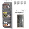 Wall-Mounted Multi-Layer Foldable Shoe and Sundry Storage Bag