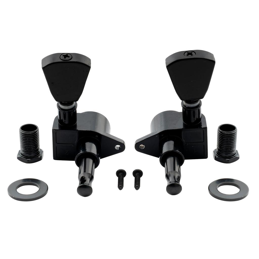 Musiclily Economy Sealed Tuner Set for Epiphone Les Paul Guitars with Black Keystone Buttons 3-in-1 Roto-Style SG/ES