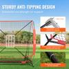 VEVOR 5x5ft Portable Baseball Softball Practice Net for Hitting Batting Catching Pitching with Bow Frame Carry Bag Strike Zone