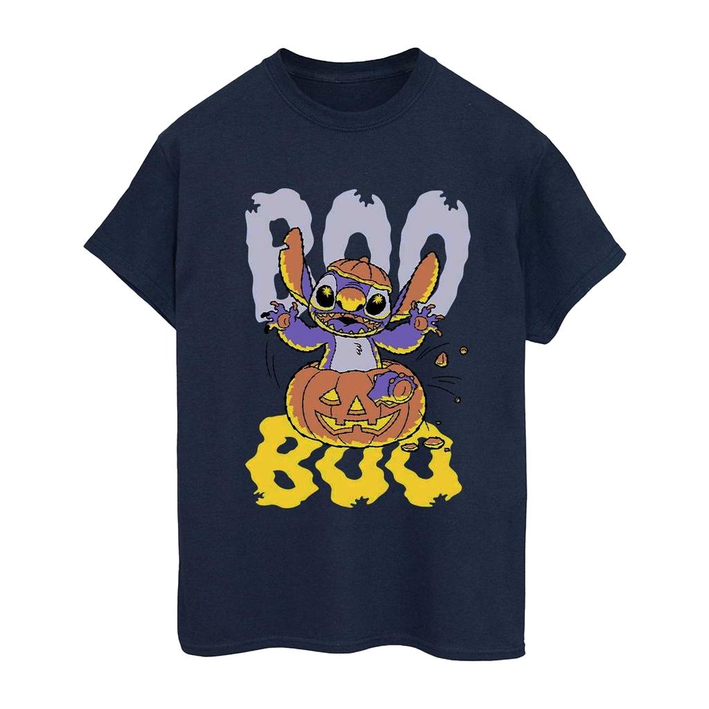 Lilo & Stitch Womens/Ladies Boo Pumpkin Cotton Boyfriend T-Shirt