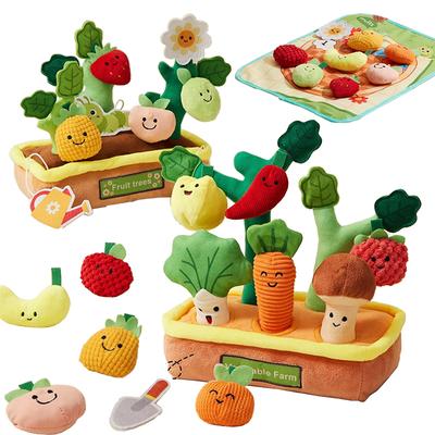 Niemowlęce Montessori Symulacja Wyciągania Marchewki Pluszowa Zabawka Owoc Warzywo Zbieranie Kształt Dopasowywanie Gra Zabawka do Interakcji Rodzic-dziecko Gif