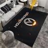 Overwatch logo printed flannel carpet, non-slip, suitable for bedroom, living room, and children's room decoration