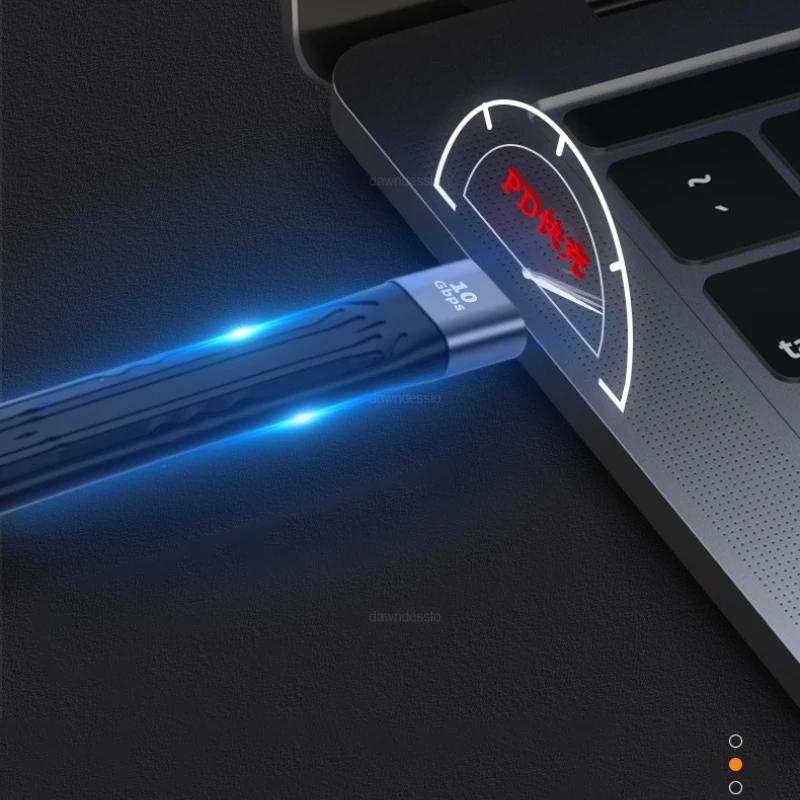 Ultra Short USB to Type C Cable USB 3.1 Gen 2 USB C Quick Charge Cable Wire 4K 10Gbps Sync Data Cable Cord for Macbook