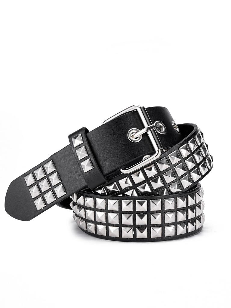 [NAZEA] Studded Belt to Showcase Your Individuality - Men's & Women's - Unisex - Punk, Y2K, Streetwear, American Casual, Jeans, Casual - Black - 115cm