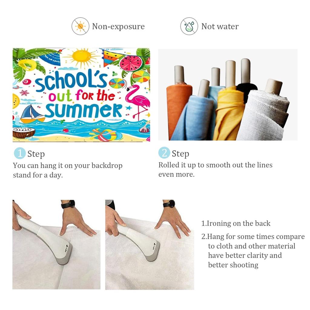 School's Out for Summer Theme Background Summer Pool Party Decoration Backdrop Baby Shower Props Photography Banner Supplies