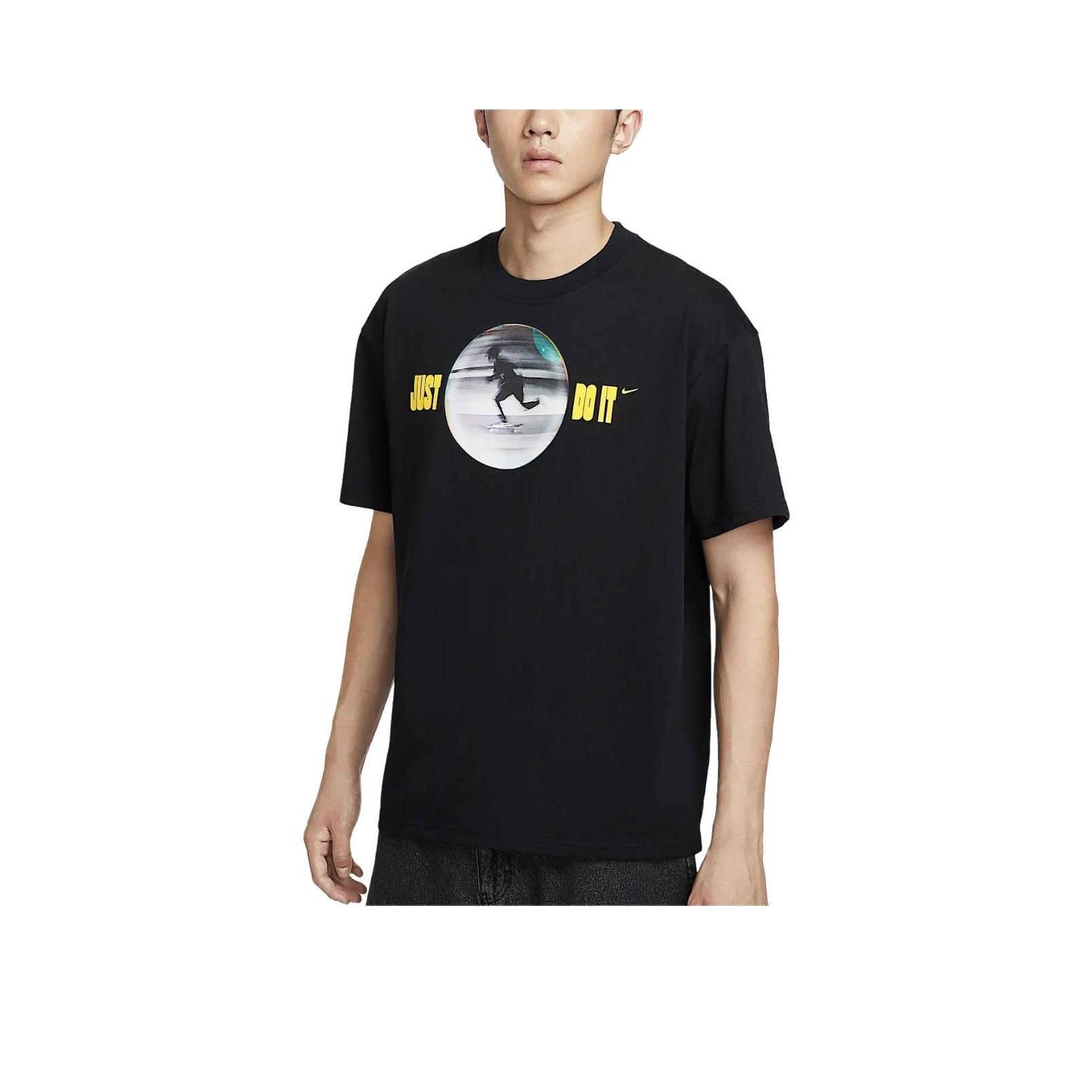 Мужская футболка Nike SB Just Do It свободного кроя с круглым вырезом и коротким рукавом Топы IV5614-010 M