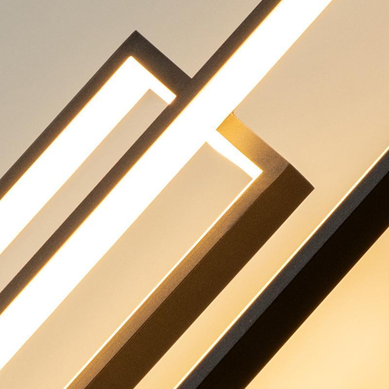 Modern LED Stair Long Chandelier Geometry Villa Duplex Pendant Lamps Luster Luxury Loft Living Room Hanging Light Fixture