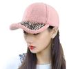 Ladies hat peaked cap autumn and winter small fragrant style lamb wool thickened warm baseball cap solid color versatile casual versatile