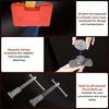 24Pcs Disc Brake Caliper Piston Compressor Rewind Tool Set with 18 Adapters, Dual Handed Thrust Bolts, Retainer Plates and Glove