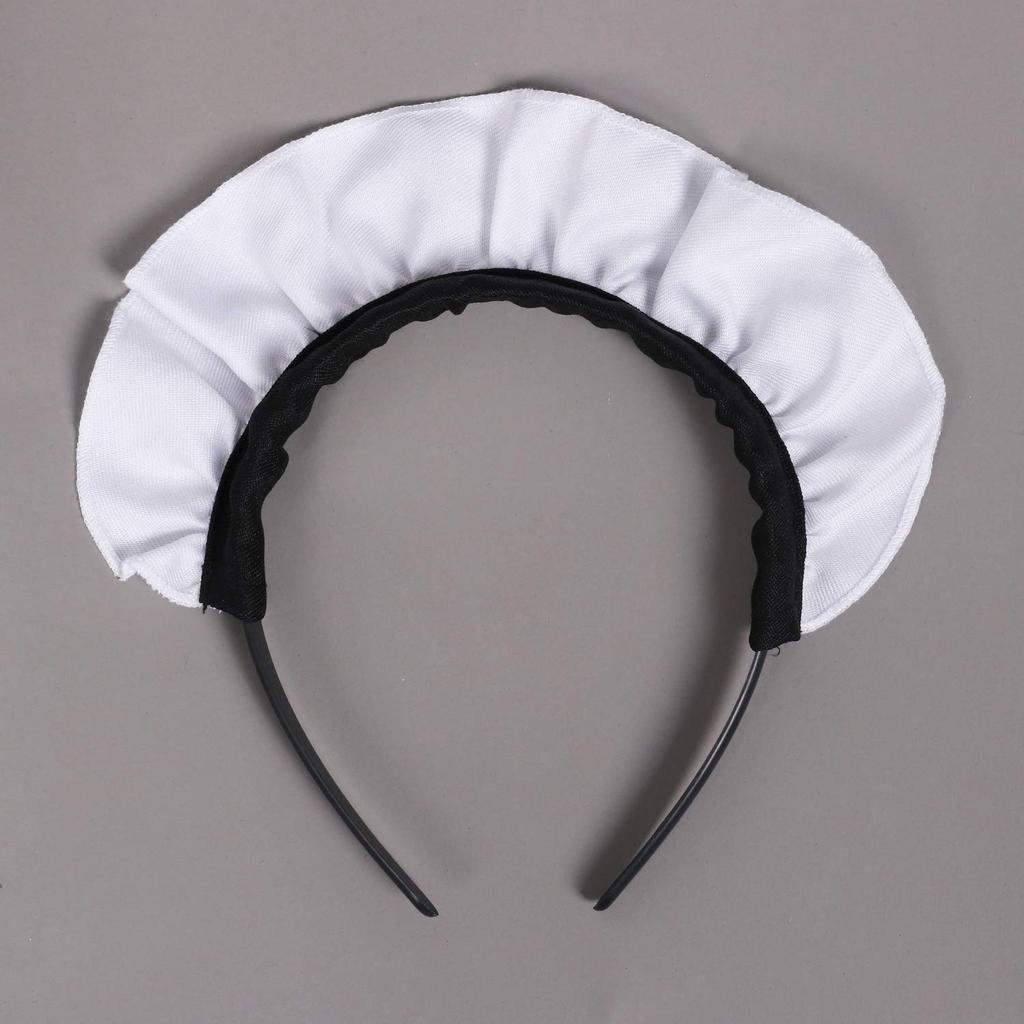 [Milky Time] British-Style Maid Outfit with Headband, Knee-Length (L)