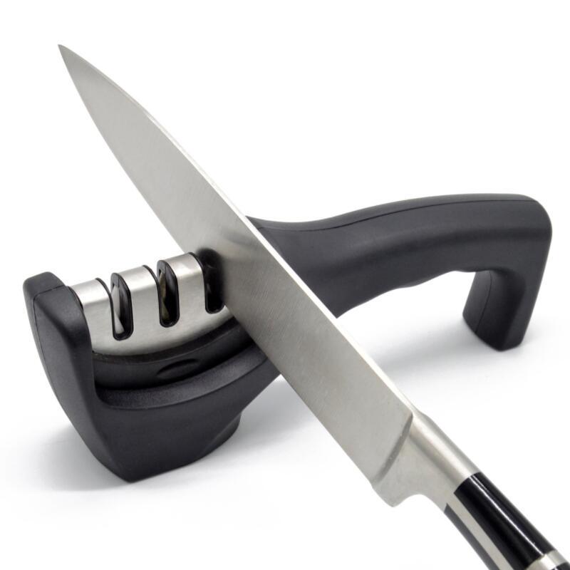 3 Stages Knife Sharpener Stone Tungsten Steel Ceramic Kitchen Knives