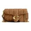Bolso cruzado de piel Nappa atigrado, Bolso de hombro pequeño para mujer Color Marrón Mel CP018-B4T7J