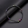 3PCS Simple Style Black Gallstone Acrylic Beads Foot Anklet Ankle Bracelet
