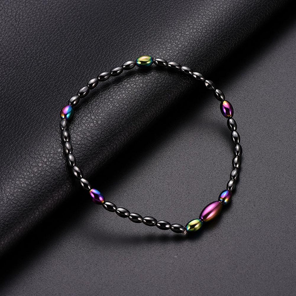 3PCS Simple Style Black Gallstone Acrylic Beads Foot Anklet Ankle Bracelet