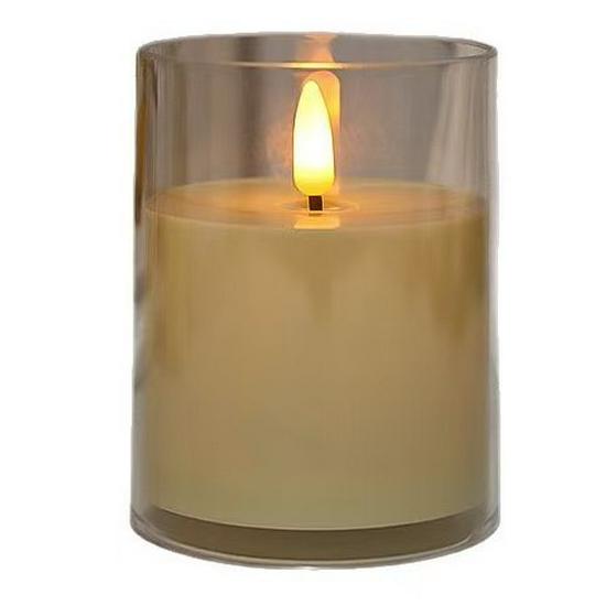 LED Electronic Candle Light Strip with Transparent Lampshade for Bar, Restaurant, KTV, Party, and Outdoor Camping Decor.